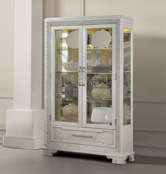 Furniture of America® Stella Mia Ivory Curio Cabinet-2