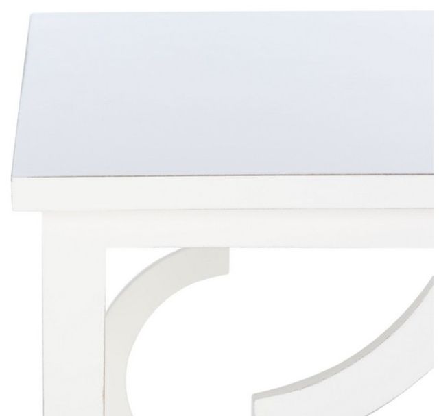 Safavieh Milo Cream Leaf Trellis End Table-3