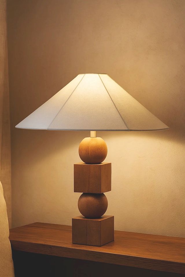 LH Home Skye Geometric Natural Table Lamp-4
