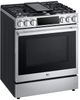 LG Studio 30" Stainless Steel Slide In Dual Fuel Range -4