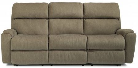 Flexsteel® Rio Pewter Manual Reclining Sofa-0