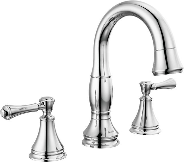 Delta Cassidy® Chrome 2-Handle Pull Down Bathroom Faucet Trim-0