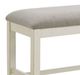 Elements International Bellevue Antique White/Beige Counter Dining Bench-1