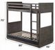 ACME Furniture Estevon Gray Oak Twin Over Twin Bunk Bed-2