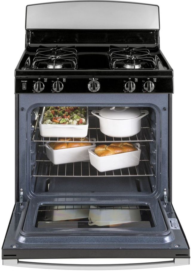 GE® 30" Stainless Steel Freestanding Gas Range-3