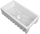 ZLINE Venice 36" White Gloss Farmhouse Single Bowl Fireclay Kitchen Sink-0