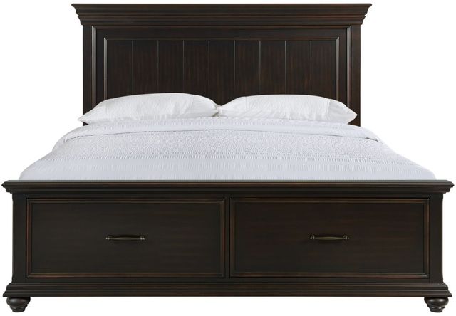 Elements International Slater Black King Platform Storage Bed-1