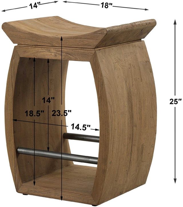 Uttermost® Connor Brown Counter Stool-2