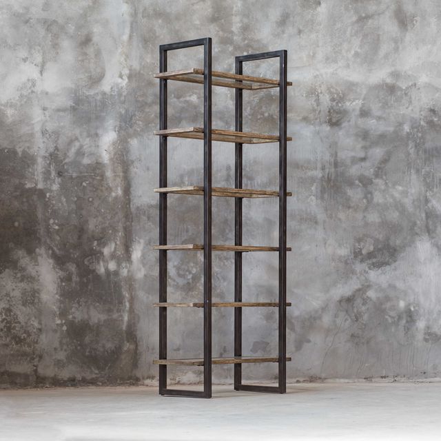 Uttermost® Olwyn Aged Steel/Diftwood Etagere-1