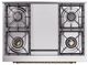 Ilve® Nostalgie II Noblesse 36'' Custom RAL Color Pro Style Dual Fuel Range with Brass Trim-2