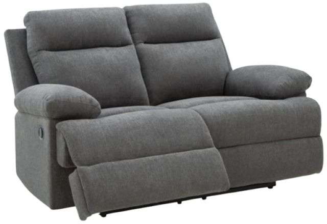 Signature Design by Ashley® Side-Swipe Charcoal Manual Reclining Loveseat-1