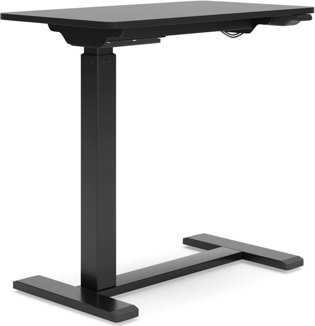 Signature Design by Ashley® Lynxtyn Black Adjustable Height Office Side Desk-0