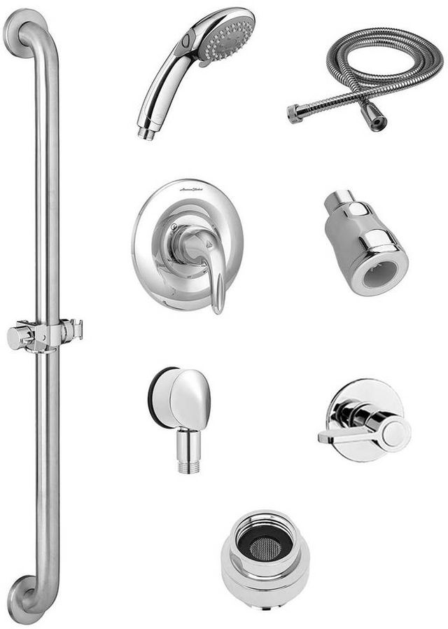 American Standard Flash™ Polished Chrome Commercial Shower System Kit-0