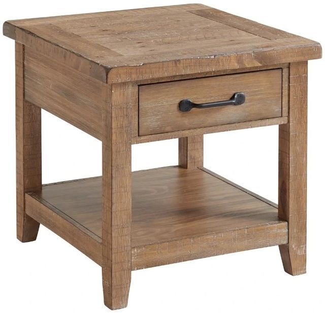Intercon Highland Rustic Sandwash End Table with Drawer-0