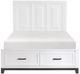 Homelegance® Garretson Gray/White Queen Panel Bed with Footboard Storage-2