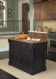 homestyles® Monarch Black/Distressed Oak Kitchen Island-1