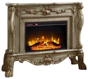 ACME Furniture Dresden Gold Patina Fireplace