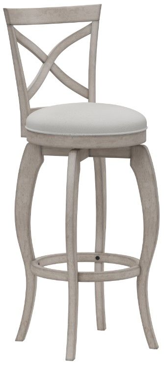 HH2 Home Ellendale Aged Gray Swivel Bar Stool-0