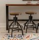 Powell® Haywood 2-Piece Black/Brown Counter Stool Set-1