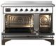 Ilve® Majestic III 48" Custom Pro Style Induction Range with Solid Door and Burnished Trim-1