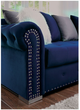 Furniture of America® Wilmington 2-Piece Blue Right-Arm Facing Sectional and Chaise-1