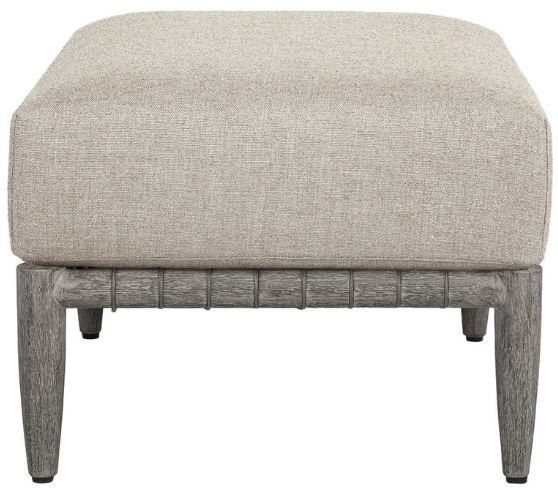 Uttermost® Borneo Dark Gray/Dove Wooden Outdoor Ottoman-4