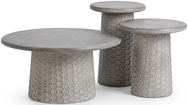 Classic Home Delaine Light Gray Concrete Outdoor Coffee Table-2