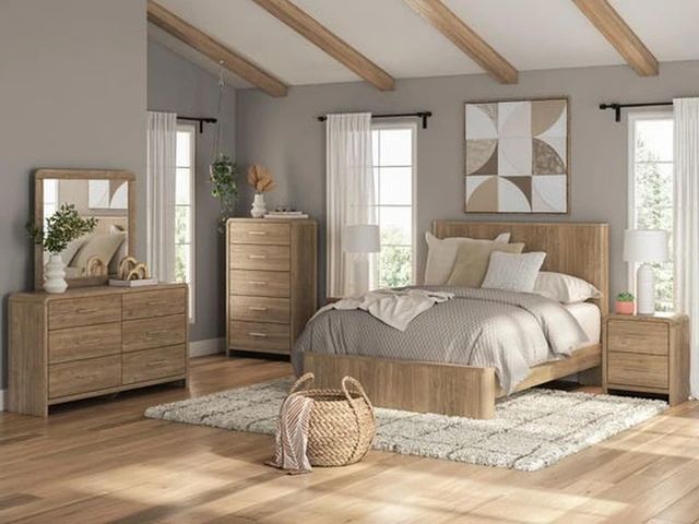 Signature Design by Ashley® Dovander Warm Natural Brown Queen Panel Platform Bed-3