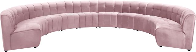Meridian Furniture Limitless 10-Piece Pink Velvet Modular Sectional-0