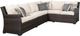 Signature Design by Ashley® Easy Isle 2-Piece Dark Brown/Beige Outdoor Sectional with Chair-1