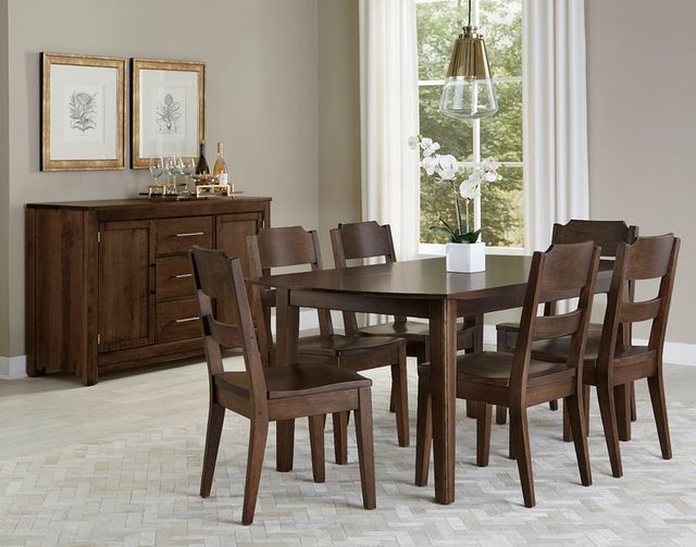 LM Co Home By Vaughan-Bassett Crafted Cherry by Ben & Erin Napier Dark Cherry 94" Surfboard Dining Table-1