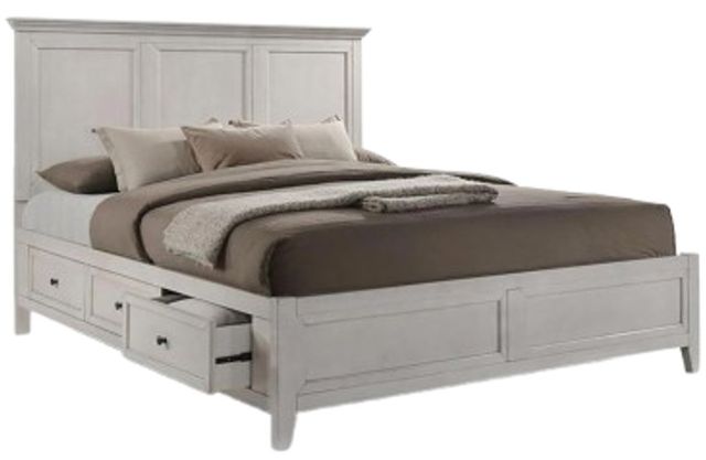 Intercon San Mateo Rustic White King Storage Panel Bed-0
