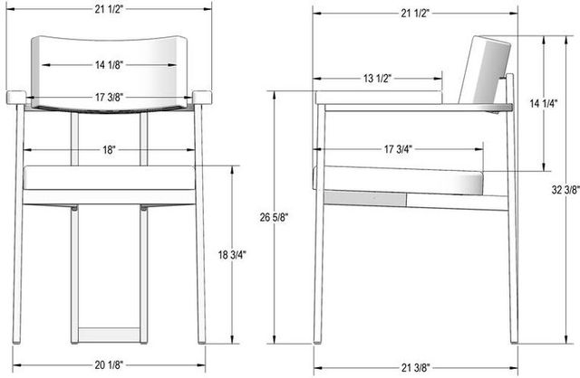 Amisco Customizable Lucas Dining Arm Chair-2