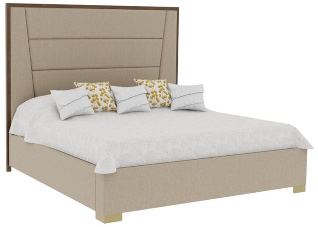 Country View Woodworking Customizable Verrado 5B King Panel Bed with Metal Feet on Footboard-0