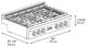 ZLINE Paramount 36" Black Satin Stainless Steel Gas Rangetop with 6 Burners and Porcelain Cooktop -1
