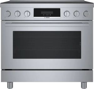 Front view of the Bosch® 800 Series 36" Stainless Steel Freestanding Induction Range