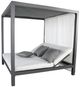 CabanaCoast® Customizable Muse Aluminum Outdoor Cabana Daybed Sling Roof with 1 Curtain-0