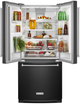 KitchenAid® 31" 19.7 Cu. Ft. Black Stainless Steel with PrintShield™ Finish French Door Refrigerator-3