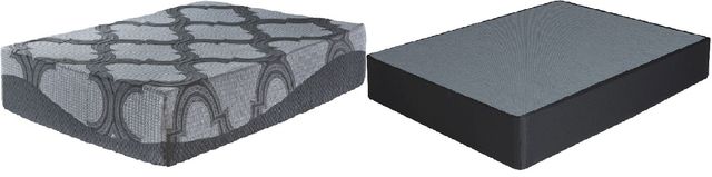 Sierra Sleep® by Ashley® 1200 Chime Hybrid Firm Queen Mattress in a Box and Foundation Set-0