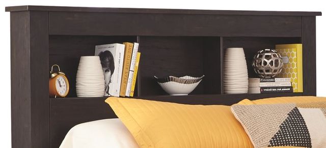 Signature Design by Ashley® Reylow Dark Brown Queen/Full Bookcase Headboard-0