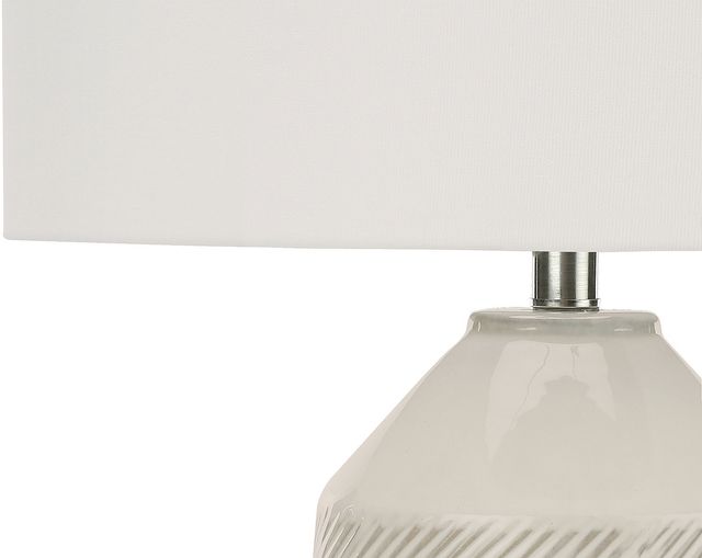 Monarch Specialties Inc. 33"H Cream Ceramic Table Lamp-2
