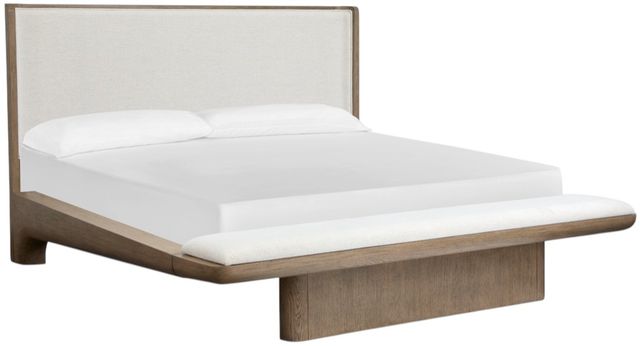 Magnussen Home® Thorne Amber Brown/White King Upholstered Platform Bed-0