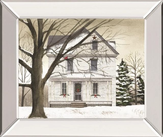 Classy Art Winter Porch by Billy Jacobs Mirrored Frame Wall Art-0