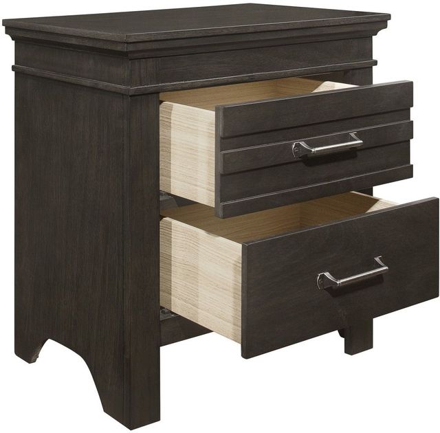 Mazin Furniture Blaire Farm Charcoal Gray Nightstand-2