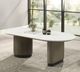 ACME Furniture Clayten White Coffee Table with Light Oak Base-1