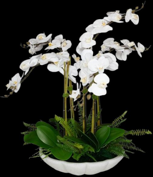 Uttermost® Flourish Orchid Green/White Centerpiece-0