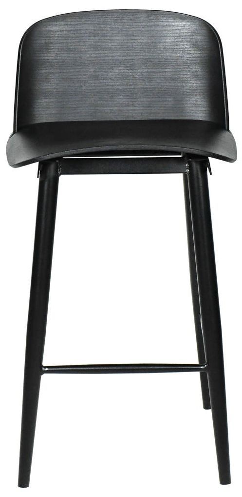 Moe's Home Collection Looey Set of 2 Black Counter Stools-0