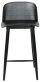 Moe's Home Collection Looey Set of 2 Black Counter Stools-0