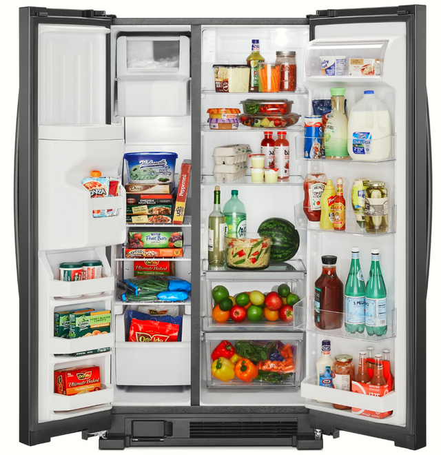 Whirlpool® 33 in. 21.4 Cu. Ft. Black Side-By-Side Refrigerator-1