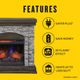 Bell'O® Montana Brown Wall Mantel Electric with Fireplace Insert-2